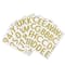 12 Pack: Gold Glitter Rounded Font Alphabet Stickers by Recollections™